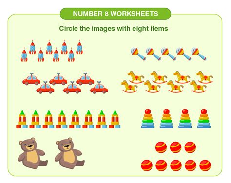 Number 8 Worksheet | PrimaryLearning.Org - Worksheets Library