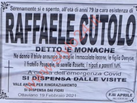 Raffaele Cutolo I Funerali Si Terranno Domenica Mattina Alle