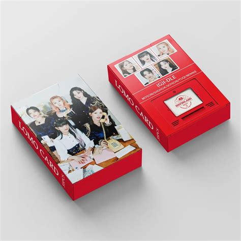 55pcsset Kpop G Idle 2023 Seasons Greetings Photo Cards I Love Lomo Cards Minnie Yuqi Photo