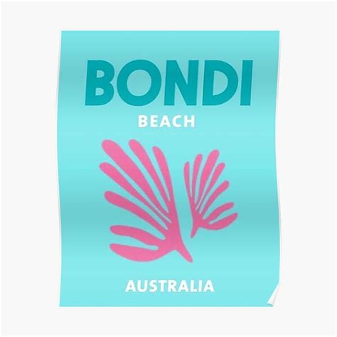 Bondi Beach Preppy Artwork Premium Matte Vertical Poster Sold By Eric