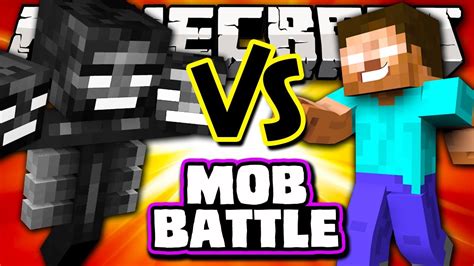 Wither Vs Herobrine Minecraft Batalha De Mobs Polkz Mod Youtube