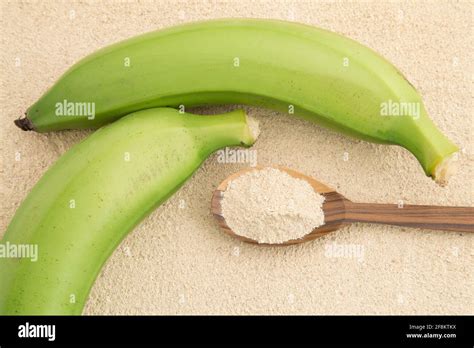 Green Plantain Flour Musa Paradisiaca Stock Photo Alamy