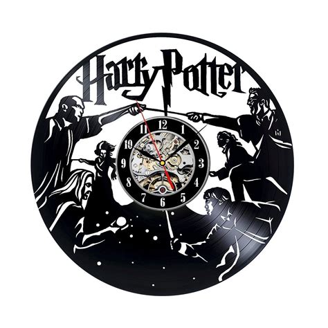 Harry Potter Decor Vinyl Record Clock Home Design Room Art Click On