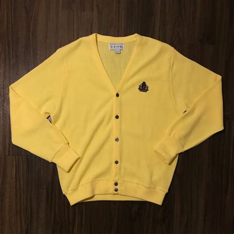 Izod Vintage Izod Canary Yellow Cardigan Button Sweater | Grailed