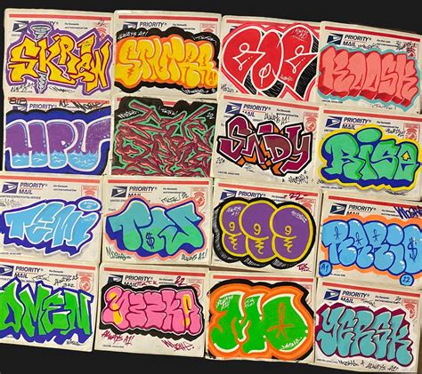 Custom Graffiti Sticker Your Name Tag Tiktok Feature A1 USPS 228 Etsy