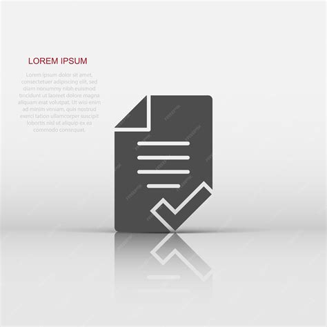 Premium Vector Document Checklist Icon In Flat Style Report Vector