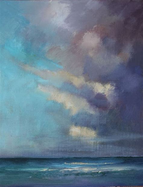 Daily Painters Of Arizona Clouds Over The Atlantic Beach And Ocean