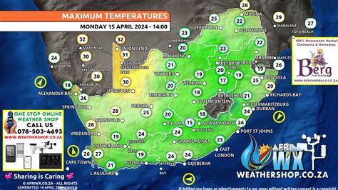 Southern Africa Weather Forecast Maps Monday 15 April 2024 Afriwx