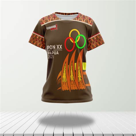 Baju Kaos Tshirt Jersey Wanita PON XX Papua 2021 Pekan Olahraga