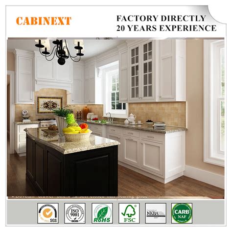 Modern Modular White Shaker Kitchen Cabinets Solid Wood Factory