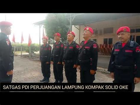 SATGAS PDI PERJUANGAN LAMPUNG KOMPAK SOLID OKE YouTube