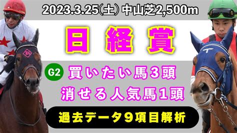 【日経賞2023】過去データ9項目解析買いたい馬3頭と消せる人気馬1頭について競馬予想 Youtube