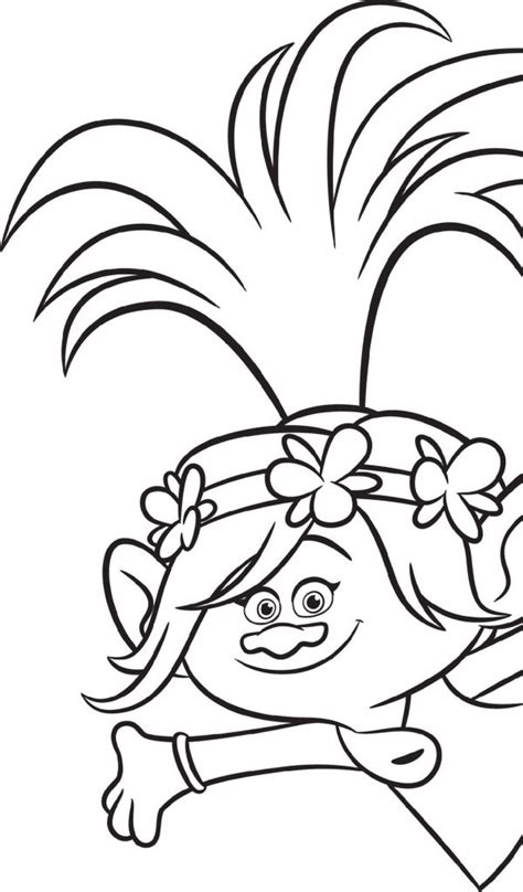 Trolls Coloring Pages Baby Poppy Coloring Pages