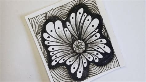 Floral Zentangle | pattern art drawing | Meditation Art - YouTube