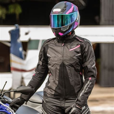 Jaqueta De Moto Feminina - Jaqueta X11 Evo4 Feminina Preto Rosa - MOTO BR