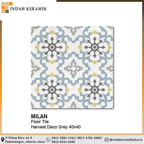 Jual Keramik Lantai Milan Harvest Deco X Deco Grey Kw Jakarta