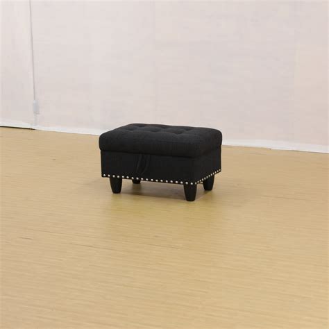 Winston Porter Rectangular Upholstered Ottoman With Storage And Liquid