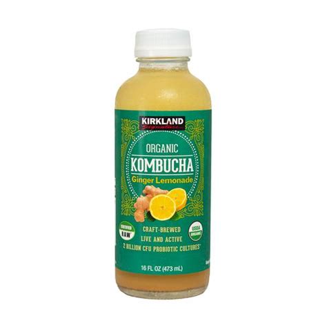 Kirkland Signature Organic Ginger Lemonade Kombucha 8 Units 473 Ml