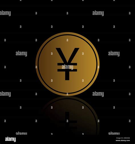 Gold Yen Or Yuan Coin Isolated Icon Logo Stock Vector Image And Art Alamy