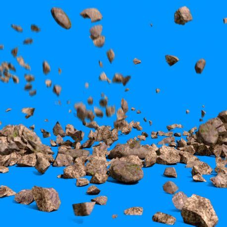 Rock Fall Stones - 3D Model Animated - PixelBoom