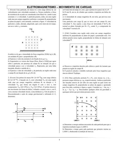 Pdf Eletromagnetismo Movimento De Cargas Pdf Fileeletromagnetismo