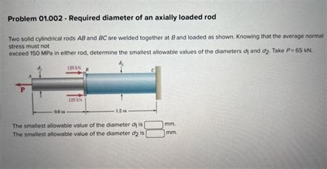 Solved Two Solid Cylindrical Rods Ab And Bc Are Welded