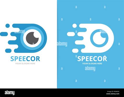 Vector Fast Eye Logo Combination Speed Optic Symbol Or Icon Unique