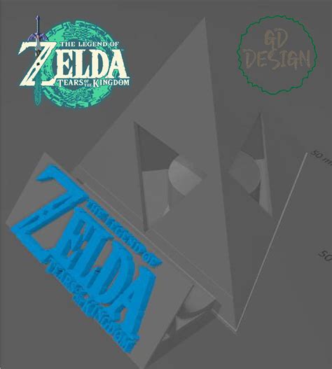 Stl File Zelda Tears Of The Kingdom Triforce Phone Stand Tealight・3d