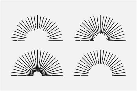 Half Sun Rays Vector Art Icons And Graphics For Free Download