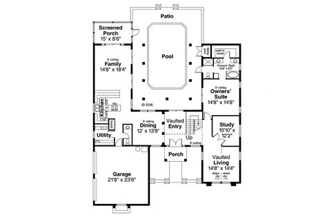 Southwest House Plans | Pool House Plans | House Plans - Associated Designs