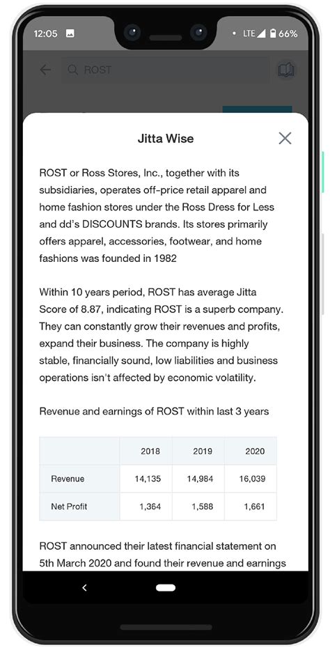 get to know a business fast never waste time digging for data mobile only jitta wise feature ...