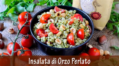 Insalata Di Orzo Perlato Con Pesto Di Rucola Legumi E Cereali