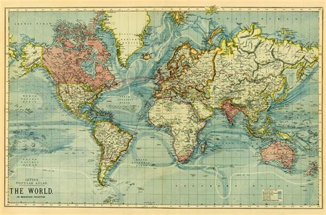 Antique World Map High Resolution