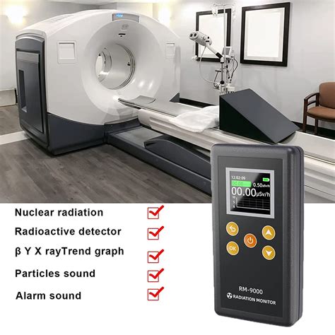 Geiger Detector de radiación de contador dosímetro de radiación de