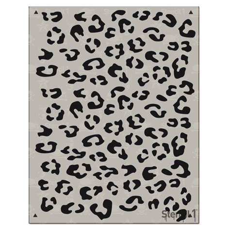 Leopard Repeat Pattern Stencil 85″x11″ Stencil 1