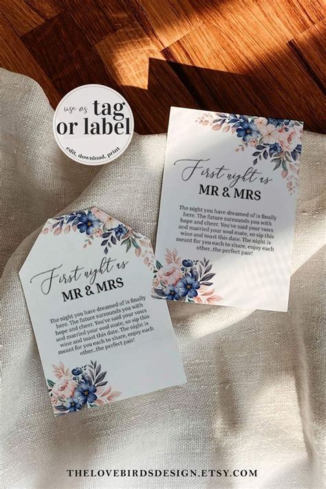 First Year Wine Labels Marriage Milestone Wine Tags First Year