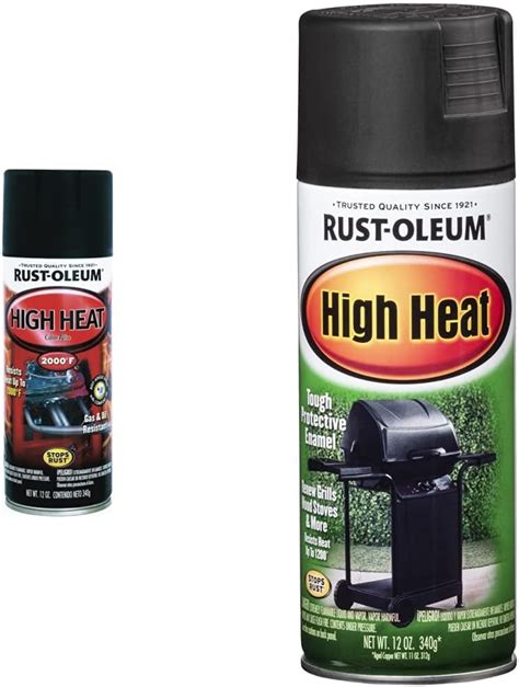 Rust Oleum 248903 12 Ounce 2000 Degree Flat Black Automotive High Heat Spray Paint