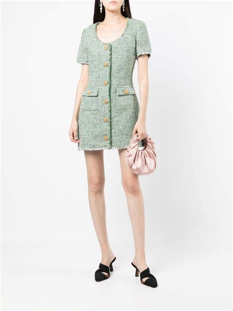 Self Portrait Boucl Mini Dress Farfetch