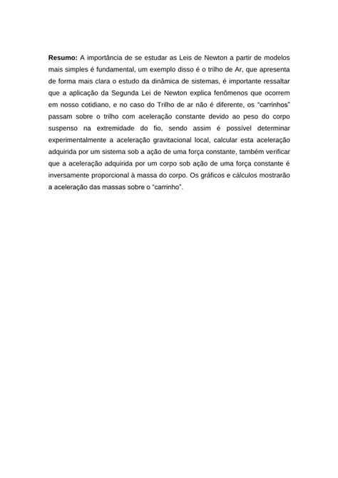 PDF Trilho De Ar Leis De Newton DOKUMEN TIPS