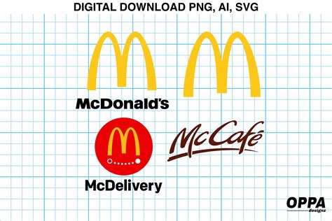 Mcdonalds Logo I Mcdelivery Logo I Mccafe Logo I Svg Png Files I