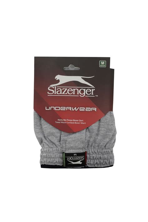 Slazenger HE Erkek Boxer İç Giyim Gri Slazenger