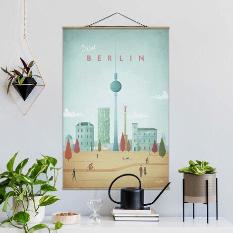 Foto Su Tessuto Da Parete Con Bastone Poster Viaggio Berlino