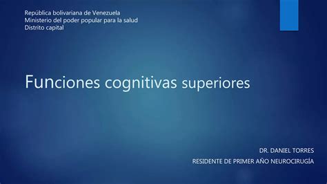 Funciones Cognitivas Superiores PPT