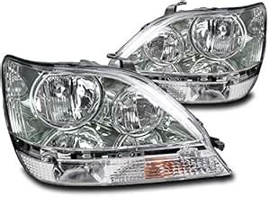 Amazon Zmautoparts Chrome Replacement Headlights Headlamps For