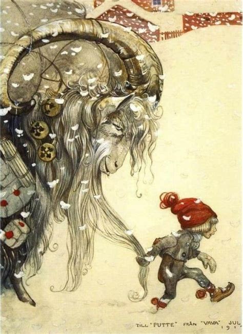 Yule Goat 1917 By Swedish Artist John Bauer 1882 1918