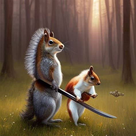 Squirrel Warrior And Their Scout Ai Generated Artwork Nightcafe Creator