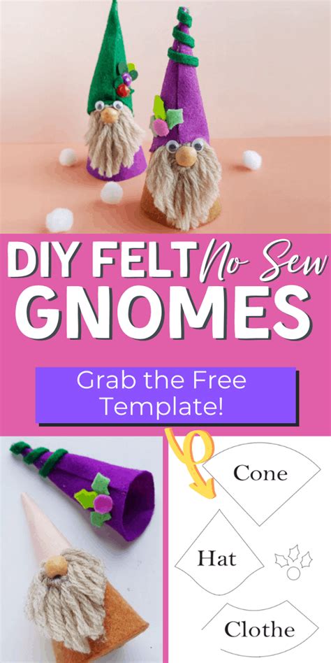 Adorable No Sew Felt Gnomes