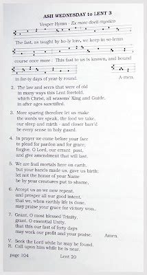 chantblog: Lauds, Mattins, and Vespers Hymns, Ash Wednesday - Lent 3