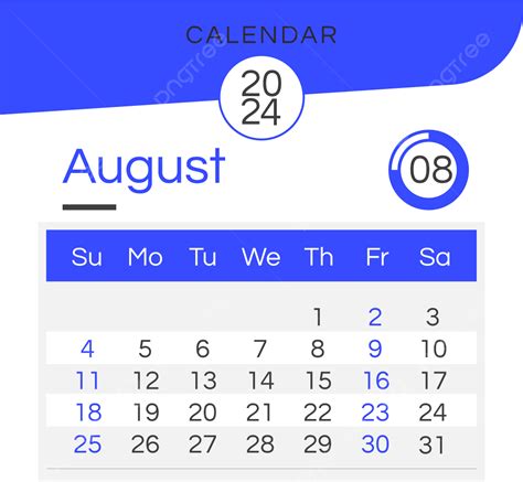 Mes Calendario Agosto Simple Azul Png Mes Calendario Png Hot Sex Picture