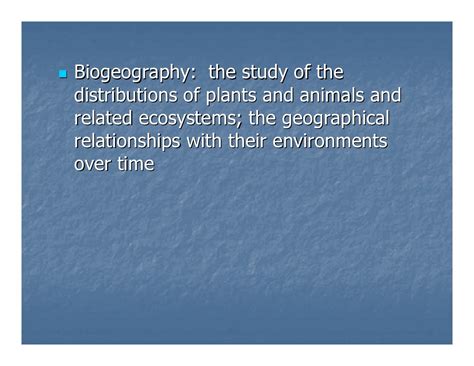 Biogeography